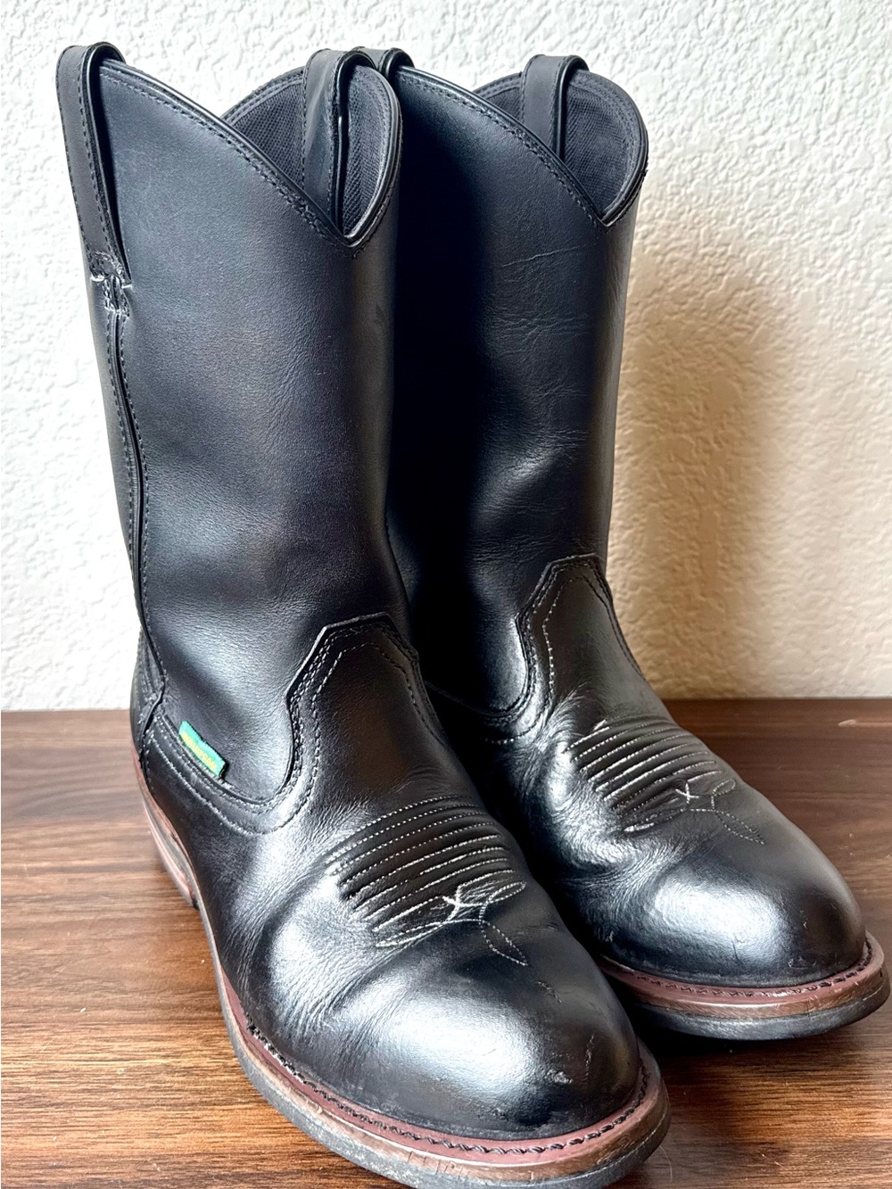 Dan Post Black Leather Men’s Western Boots 9 D Waterproof